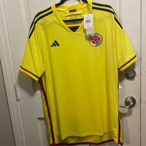 NWT $150 Adidas Colombia Soccer Jersey Mens Size 2XL Yellow [HB9172]